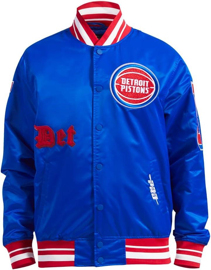 imagePro Standard Mens NBA Old English Satin JacketRoyal BlueRed
