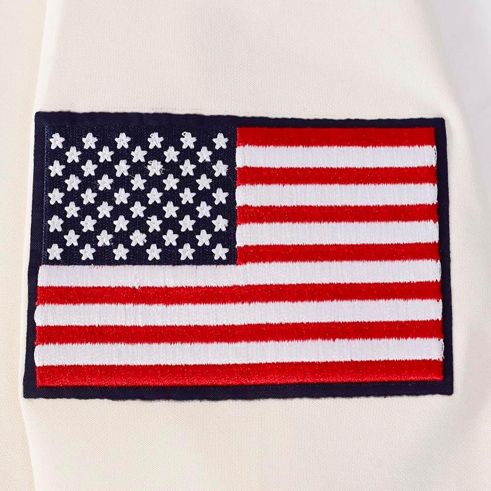 imagePro Standard Mens Ussf USWNT Soccer Classic Chenille Double Knit FullZip HoodieEggshell