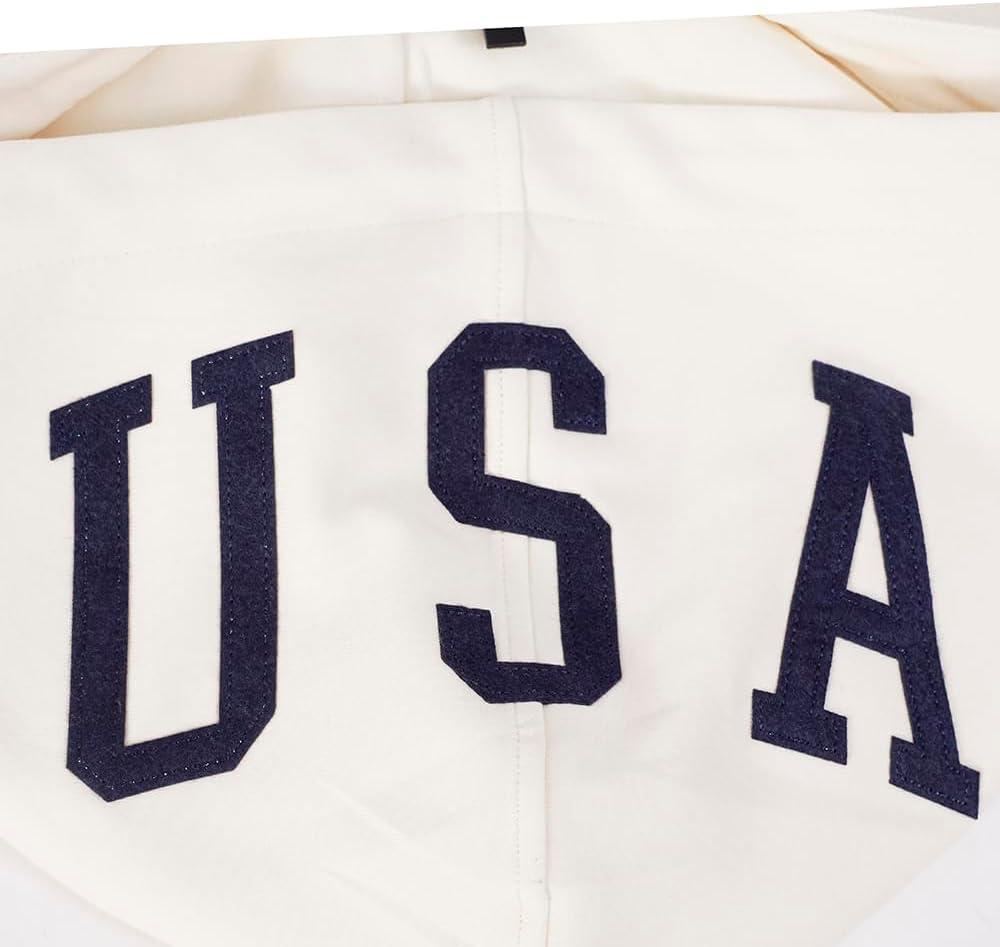 imagePro Standard Mens Ussf USWNT Soccer Classic Chenille Double Knit FullZip HoodieEggshell