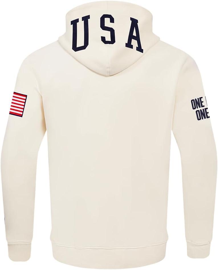 imagePro Standard Mens Ussf USWNT Soccer Classic Chenille Double Knit FullZip HoodieEggshell