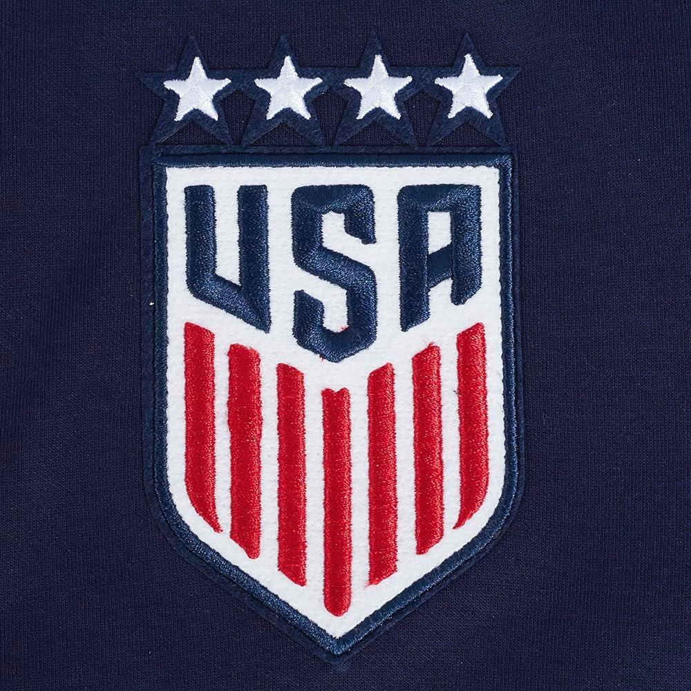 imagePro Standard Mens Ussf USWNT Soccer Classic Chenille Double Knit FullZip HoodieMidnight Navy