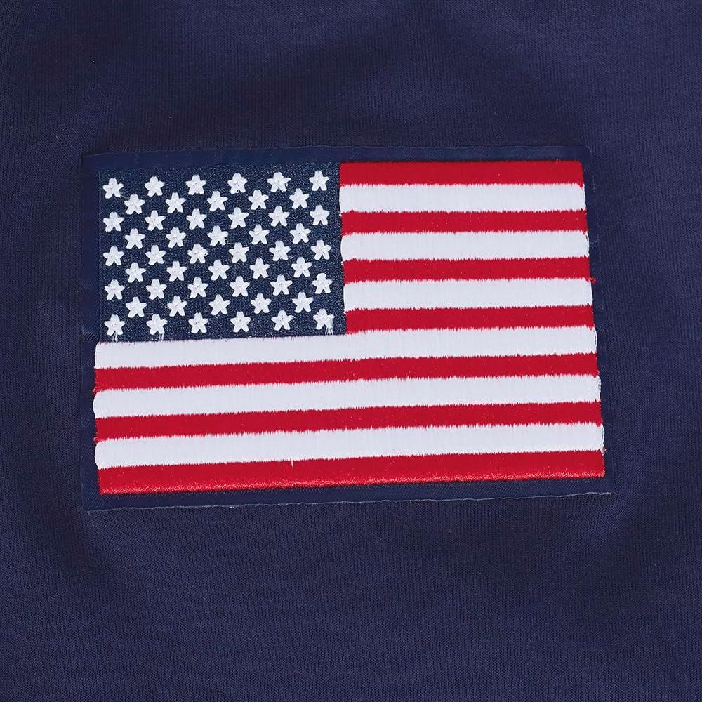 imagePro Standard Mens Ussf USWNT Soccer Classic Chenille Double Knit FullZip HoodieMidnight Navy