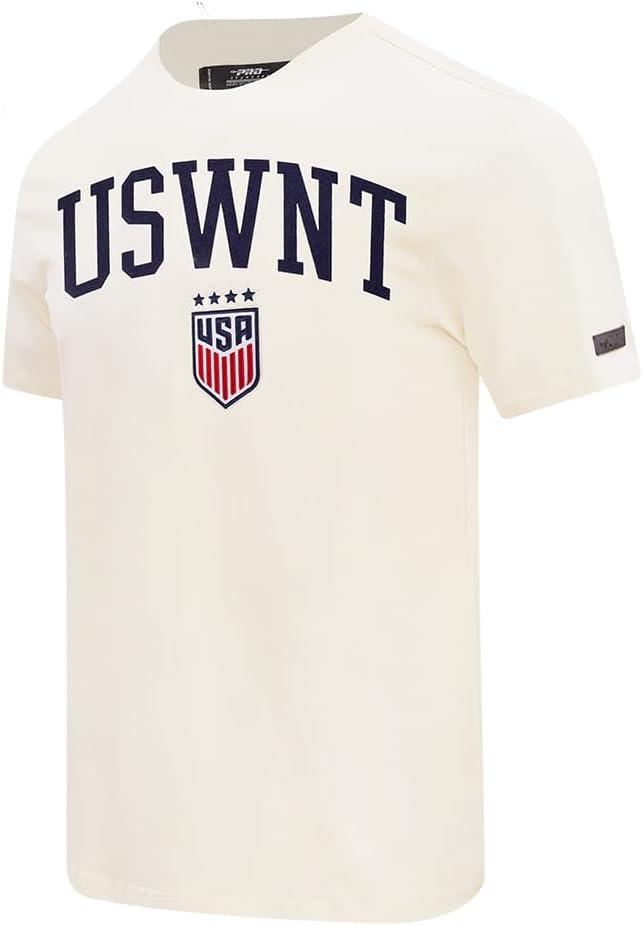 imagePro Standard Mens Ussf USWNT Soccer Classic Chenille Standard Cotton Short Sleeve ShirtEggshell