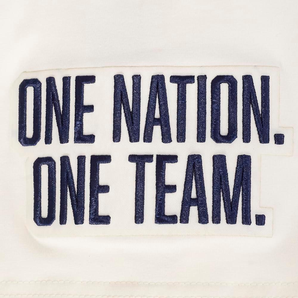 imagePro Standard Mens Ussf USWNT Soccer Classic Chenille Standard Cotton Short Sleeve ShirtEggshell