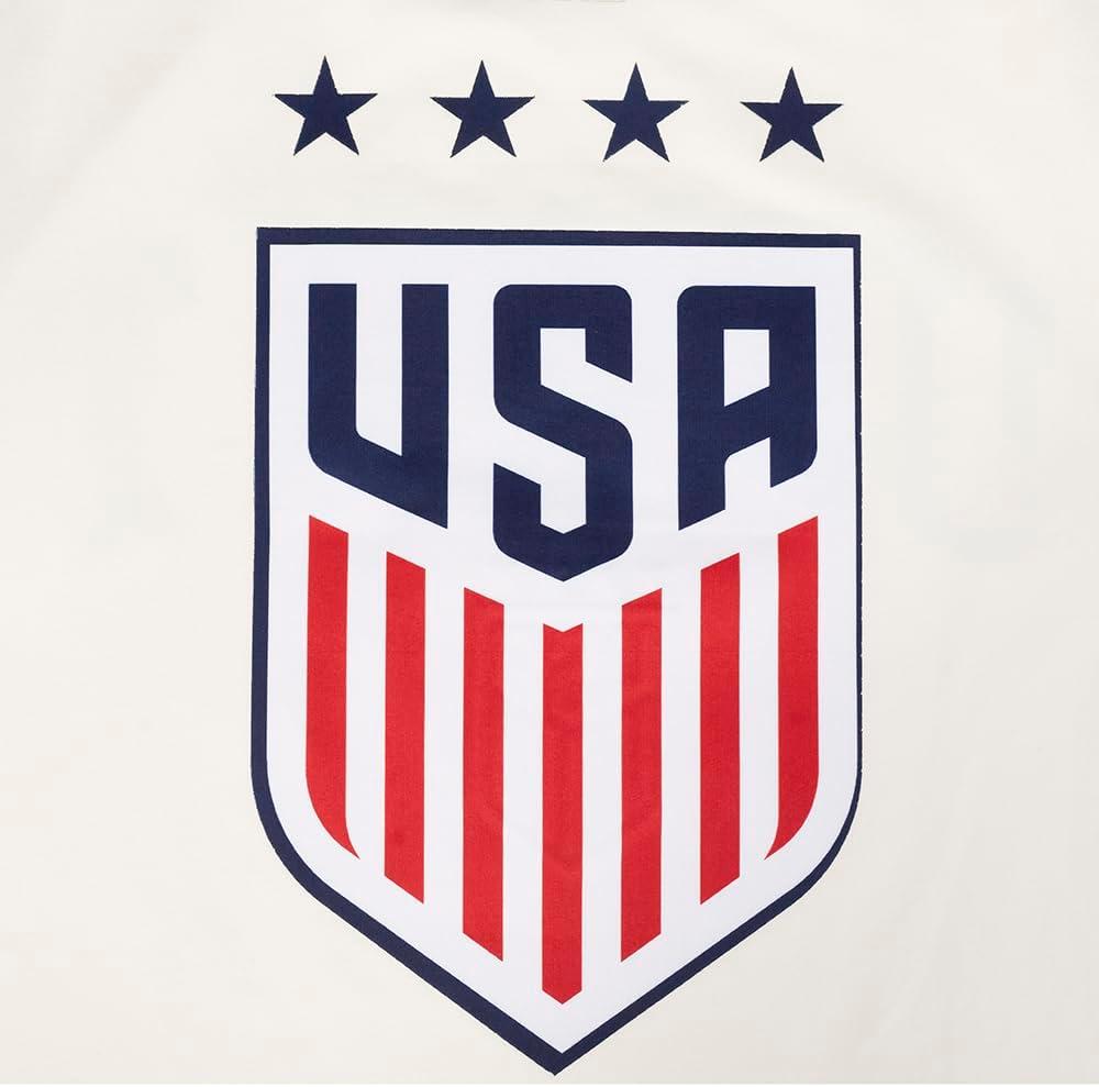 imagePro Standard Mens Ussf USWNT Soccer Classic Chenille Standard Cotton Short Sleeve ShirtEggshell