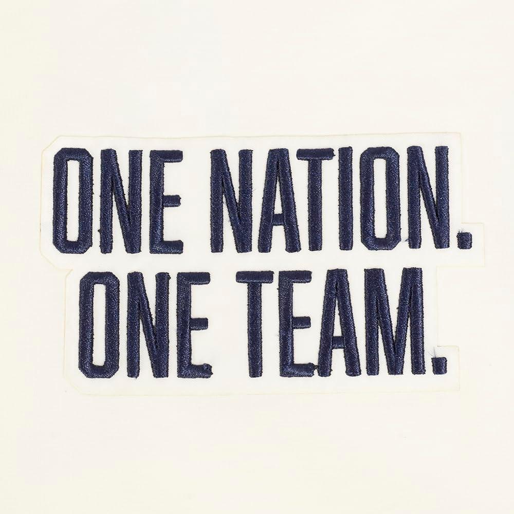 imagePro Standard Mens Ussf USWNT Soccer Classic Chenille Standard Cotton Short Sleeve ShirtEggshell Red