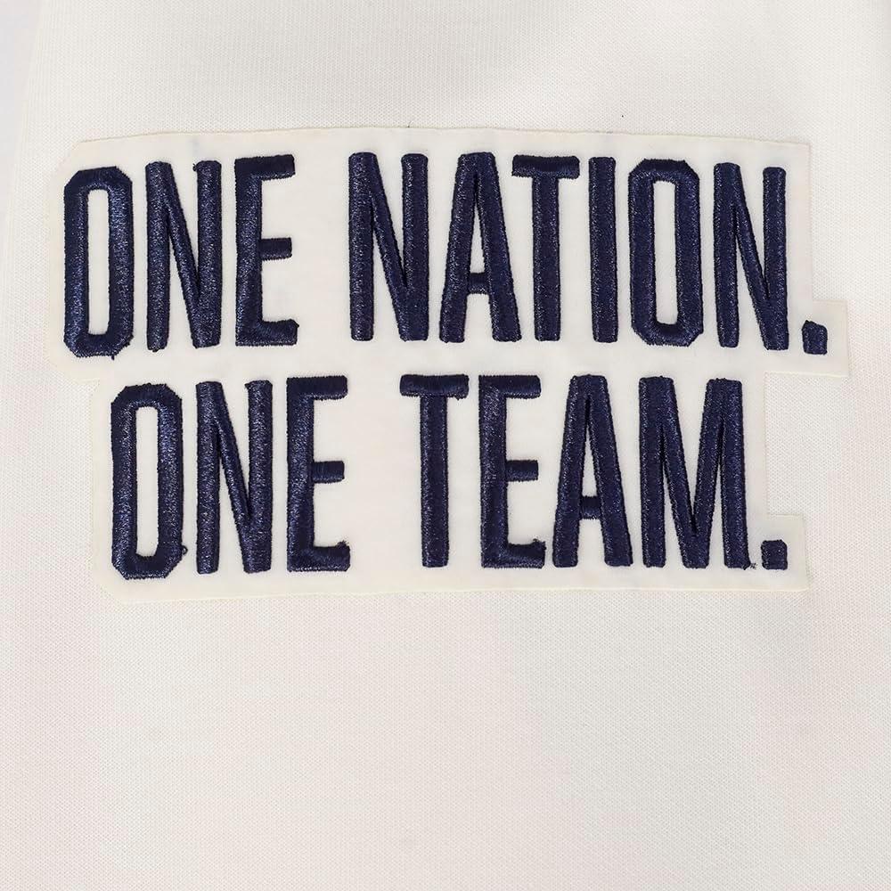 imagePro Standard Mens Ussf USWNT Soccer Classic Chenille Standard Double Knit Pullover HoodieEggshell