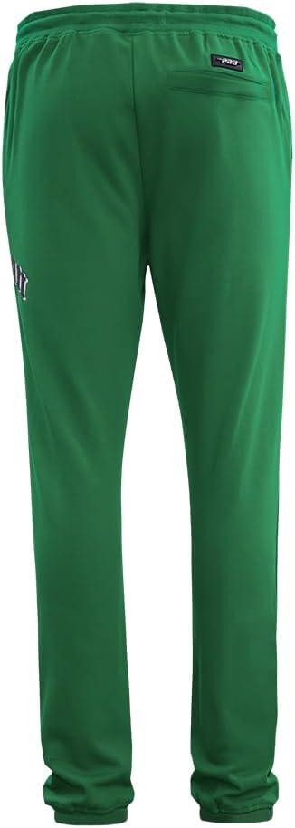 imagePro Standard NBA Mens Mens NBA Old English Brushed Back French Terry SweatpantKelly Green