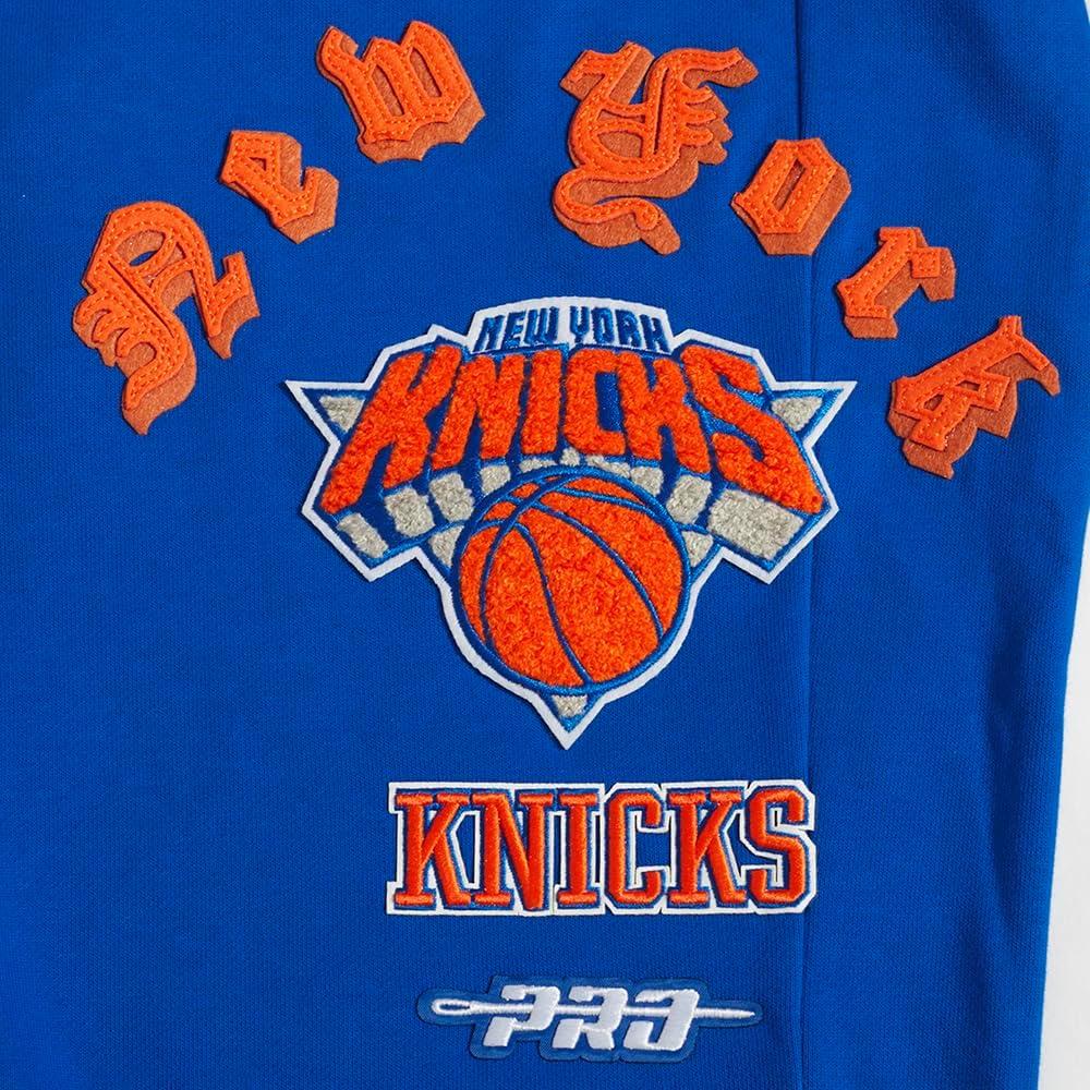 imagePro Standard NBA Mens Mens NBA Old English Brushed Back French Terry SweatpantRoyal Blue