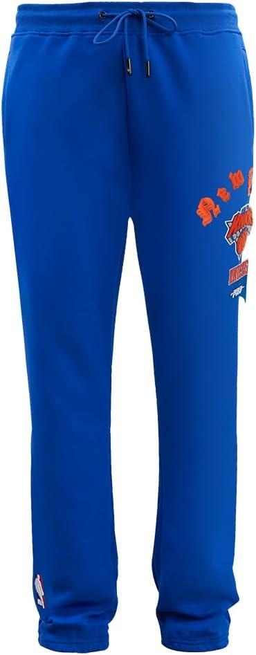 imagePro Standard NBA Mens Mens NBA Old English Brushed Back French Terry SweatpantRoyal Blue