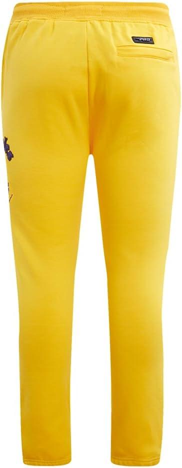 imagePro Standard NBA Mens Mens NBA Old English Brushed Back French Terry SweatpantYellow