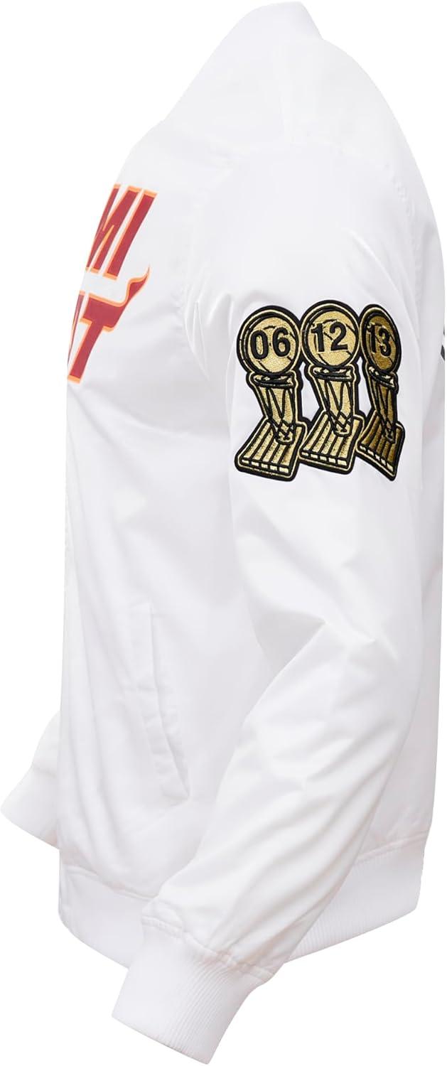 imagePro Standard NBA mens Mens Nba Classic Satin JacketWhite