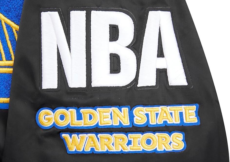 imagePro Standard NBA mens Mens Nba Mash Up Satin JacketBlackRoyal BlueBlack