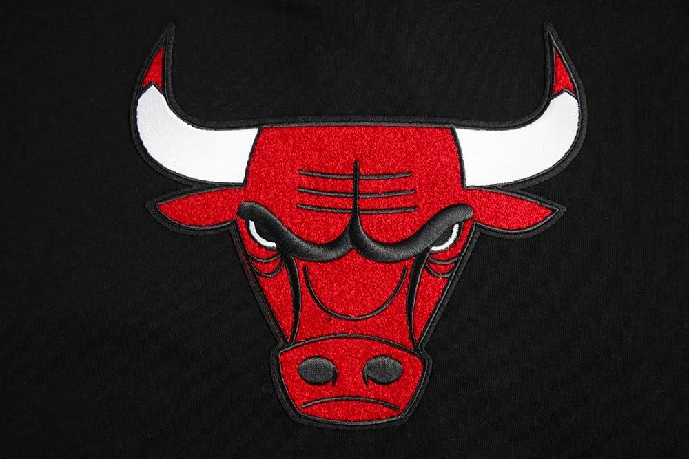 imagePro Standard NBA womens Womens Nba Retro Classics Brushed Back French Terry Cropped Pullover HoodieBlackRed