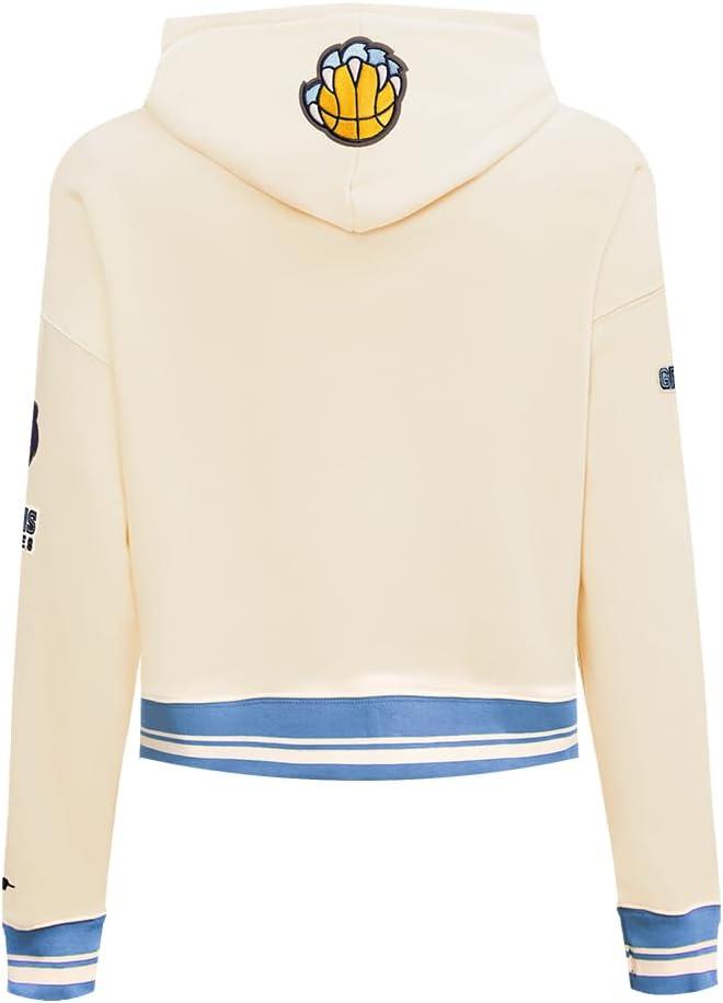 imagePro Standard NBA womens Womens Nba Retro Classics Brushed Back French Terry Cropped Pullover HoodieEggshell University Blue