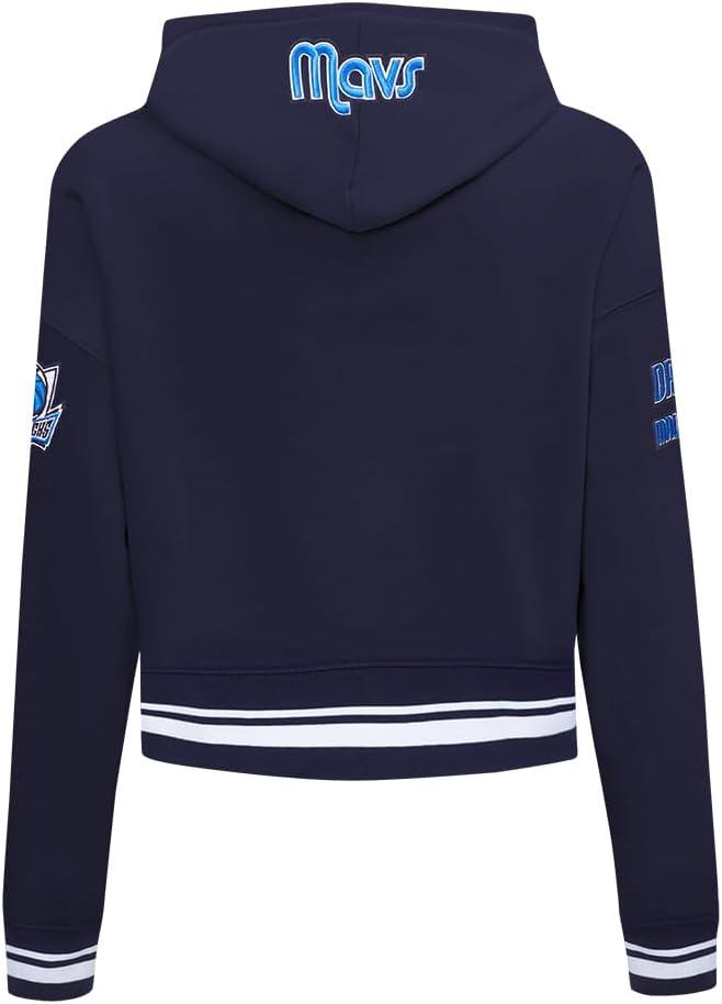 imagePro Standard NBA womens Womens Nba Retro Classics Brushed Back French Terry Cropped Pullover HoodieMidnight Navy