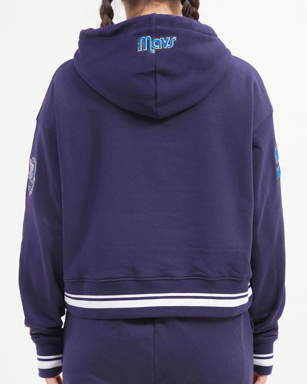 imagePro Standard NBA womens Womens Nba Retro Classics Brushed Back French Terry Cropped Pullover HoodieMidnight Navy