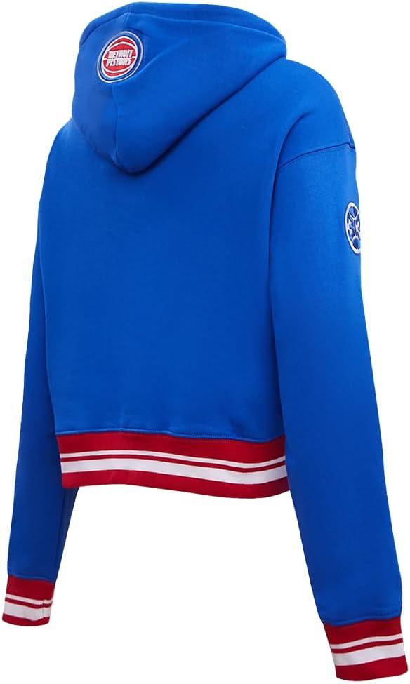 imagePro Standard NBA womens Womens Nba Retro Classics Brushed Back French Terry Cropped Pullover HoodieRoyal BlueRed