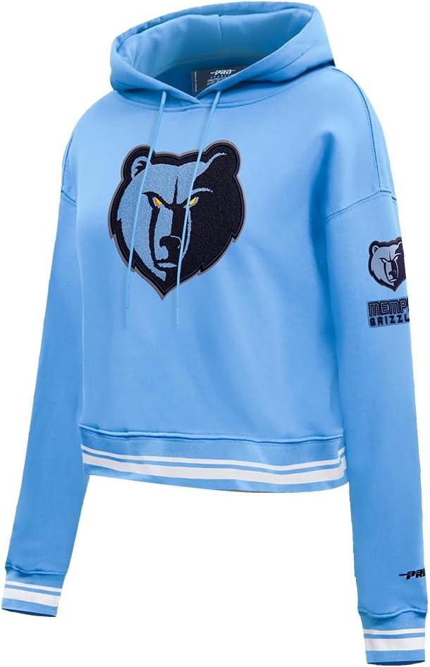 imagePro Standard NBA womens Womens Nba Retro Classics Brushed Back French Terry Cropped Pullover HoodieUniversity Blue