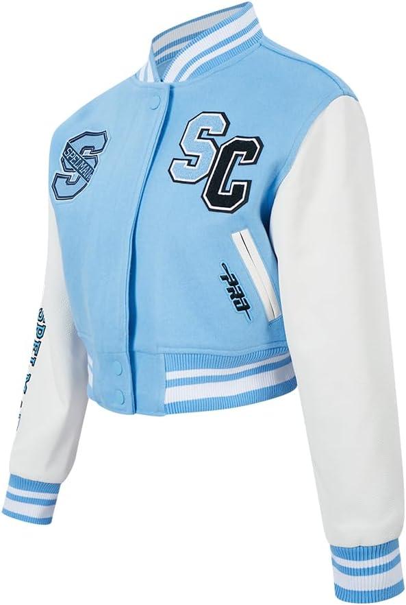 imagePro Standard NCAA womens Womens College Classic Essentials Wool Varsity JacketUniversity BlueWhite