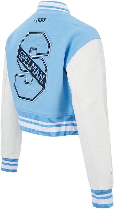 imagePro Standard NCAA womens Womens College Classic Essentials Wool Varsity JacketUniversity BlueWhite