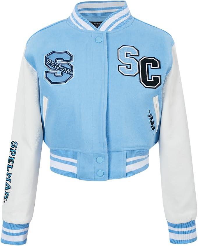 imagePro Standard NCAA womens Womens College Classic Essentials Wool Varsity JacketUniversity BlueWhite