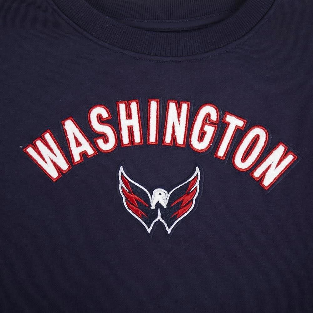 imagePro Standard NHL womens Womens Nhl Classic Chenille Brushed Back French Terry Crewneck SweatshirtMidnight Navy