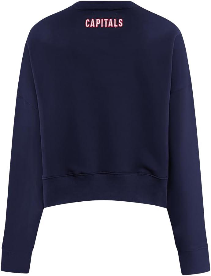 imagePro Standard NHL womens Womens Nhl Classic Chenille Brushed Back French Terry Crewneck SweatshirtMidnight Navy