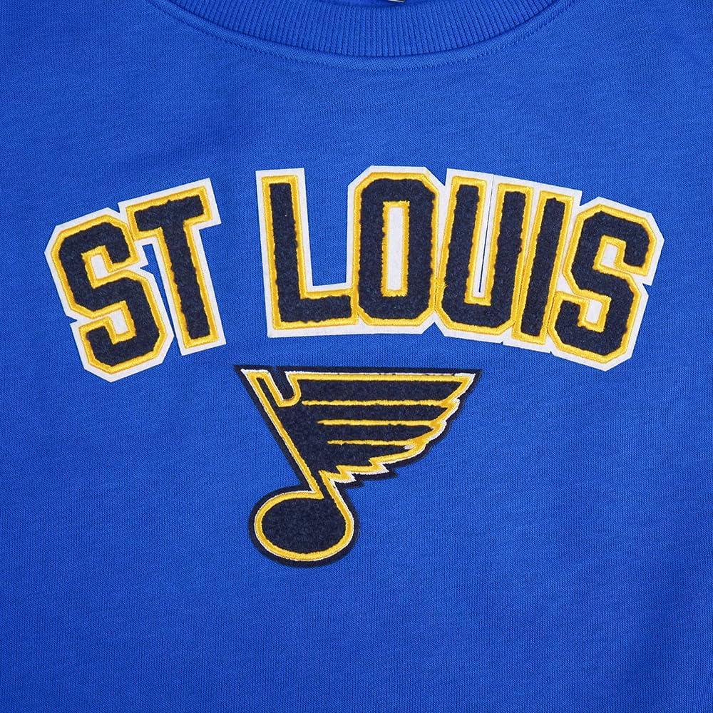 imagePro Standard NHL womens Womens Nhl Classic Chenille Brushed Back French Terry Crewneck SweatshirtRoyal Blue