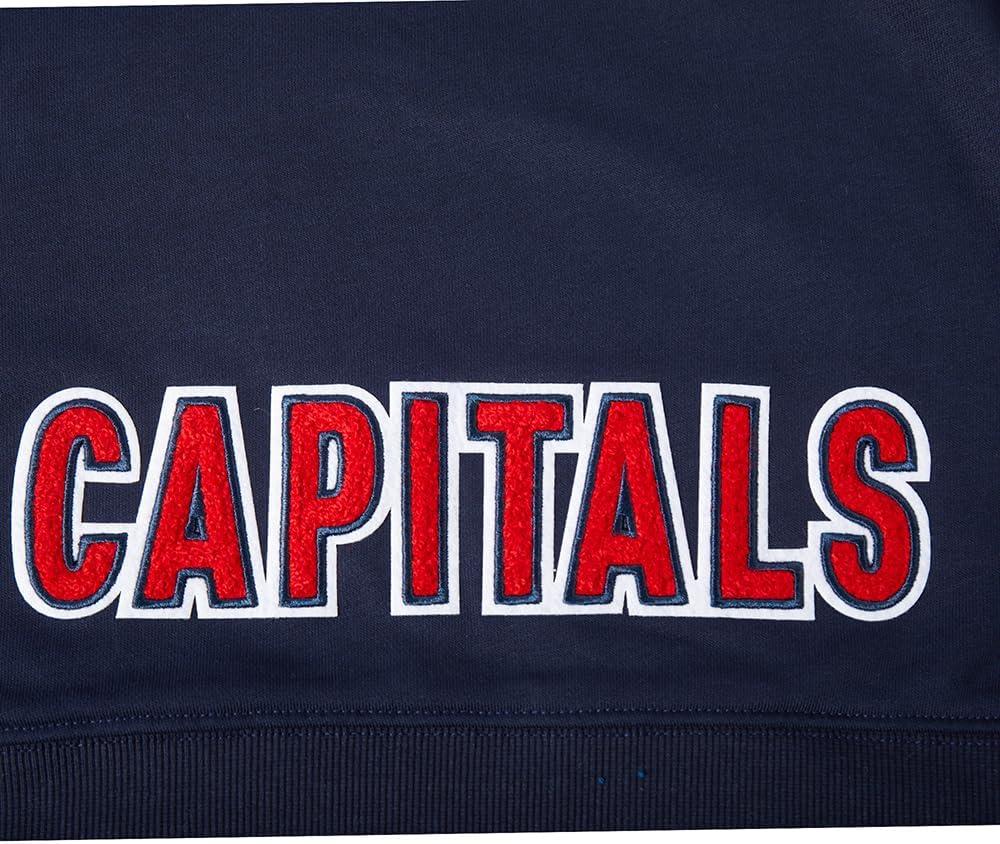 imagePro Standard NHL womens Womens Nhl Classic Chenille Brushed Back French Terry Cropped Pullover HoodieMidnight Navy