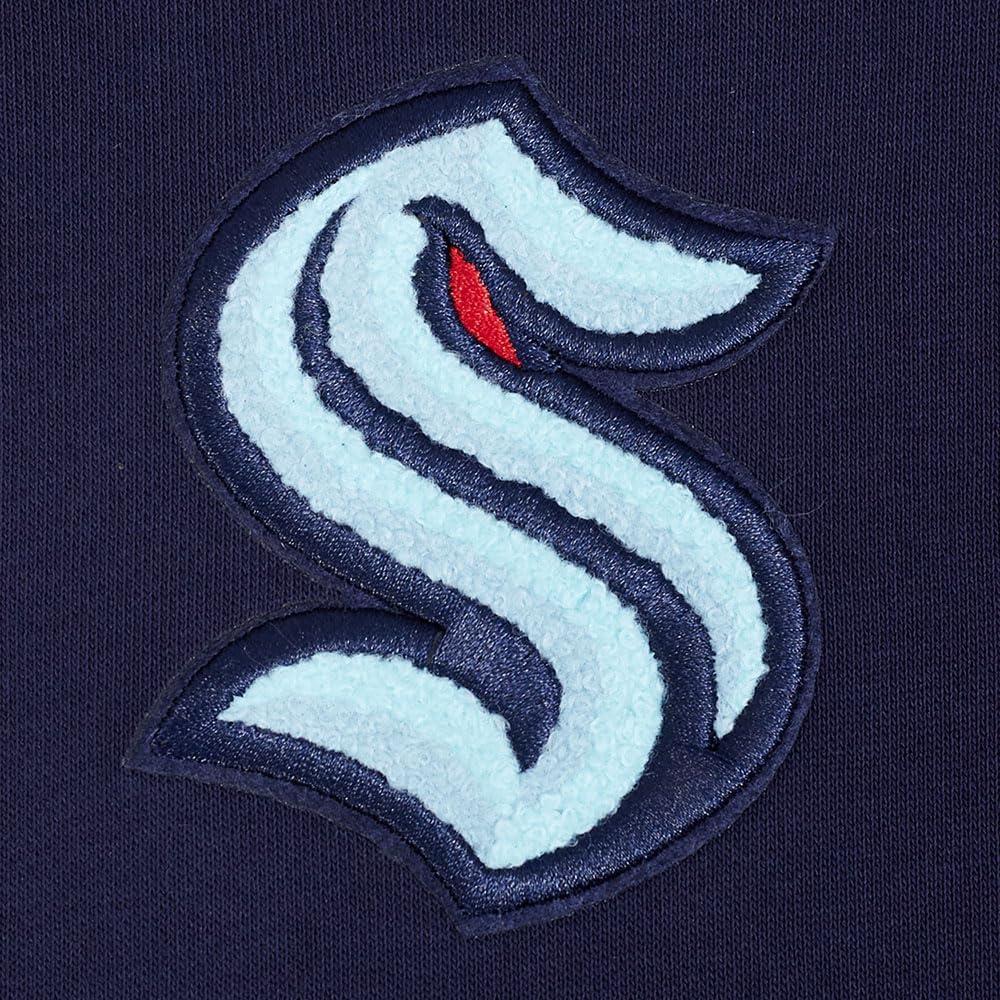 imagePro Standard NHL womens Womens Nhl Classic Chenille Brushed Back French Terry Cropped Pullover HoodieMidnight Navy