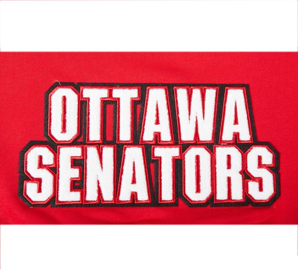 imagePro Standard NHL womens Womens Nhl Classic Chenille Brushed Back French Terry Cropped Pullover HoodieRed