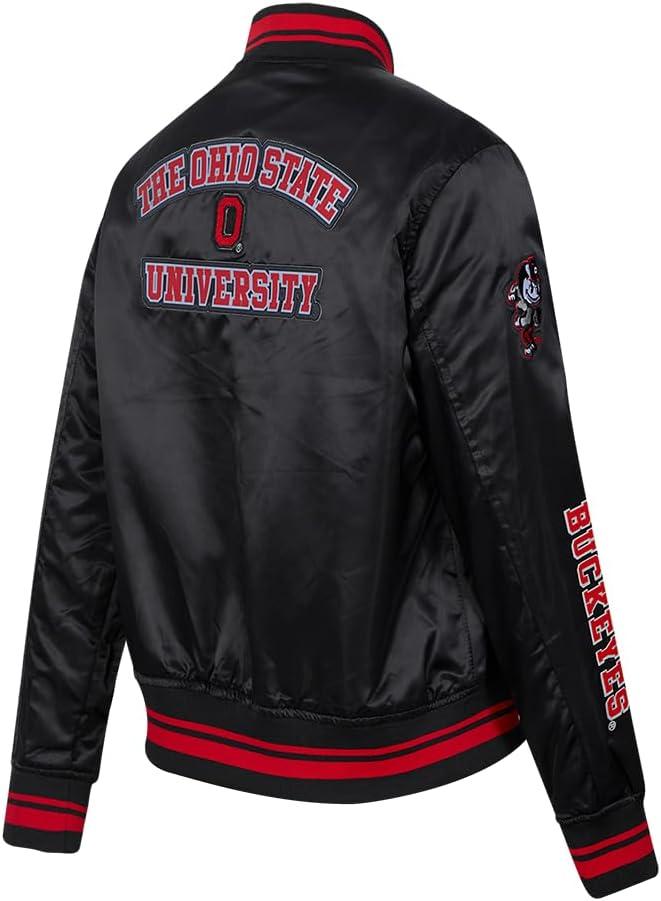 imagePro Standard Womens College Classic Essentials Satin JacketBlackRedBlack