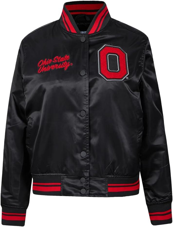 imagePro Standard Womens College Classic Essentials Satin JacketBlackRedBlack