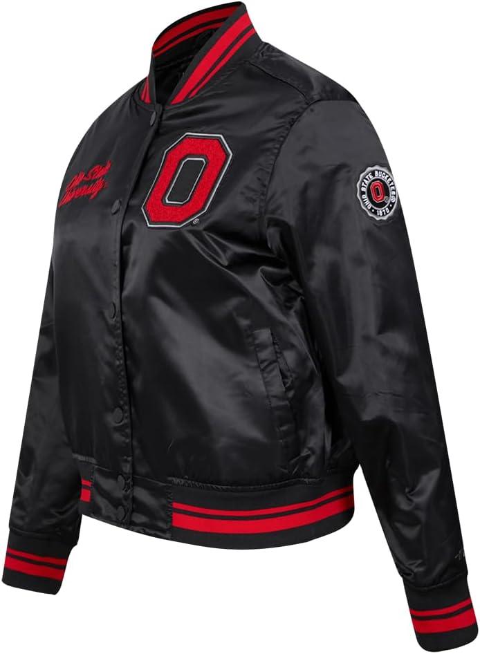 imagePro Standard Womens College Classic Essentials Satin JacketBlackRedBlack