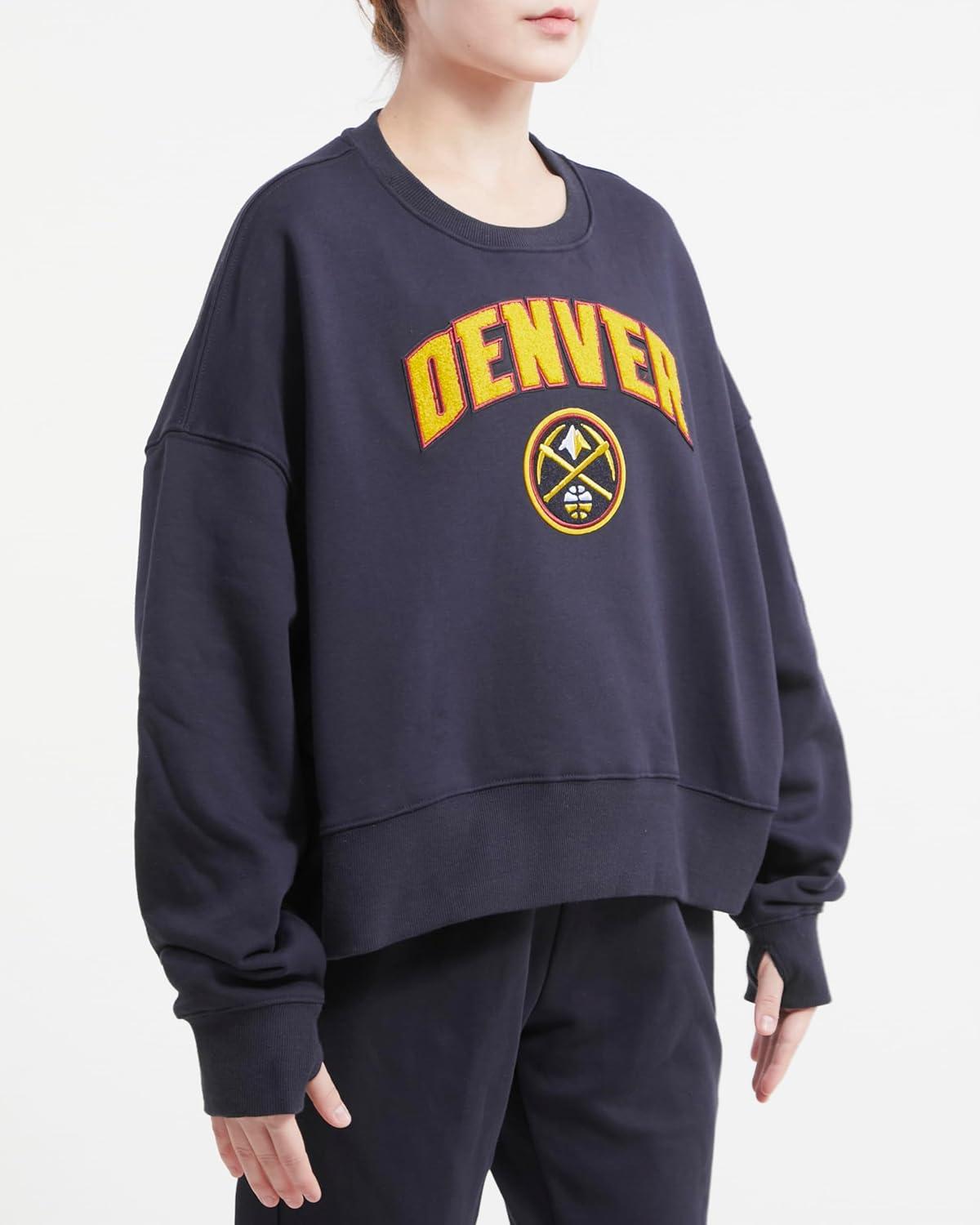 imagePro Standard Womens NBA Classic Chenille Crewneck SweatshirtMidnight Navy