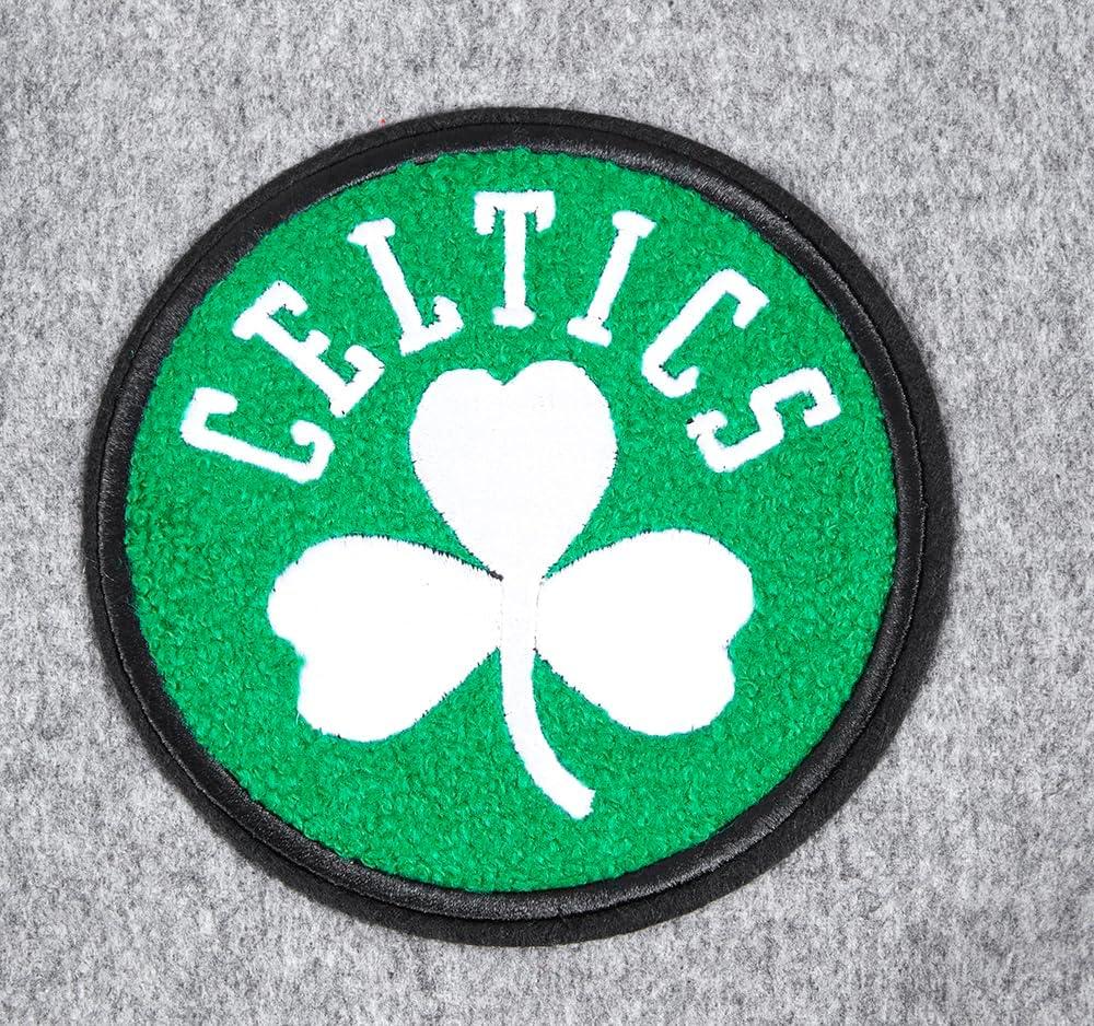 imagePro Standard Womens NBA Classic Chenille Varsity JacketHeather GreyWhite