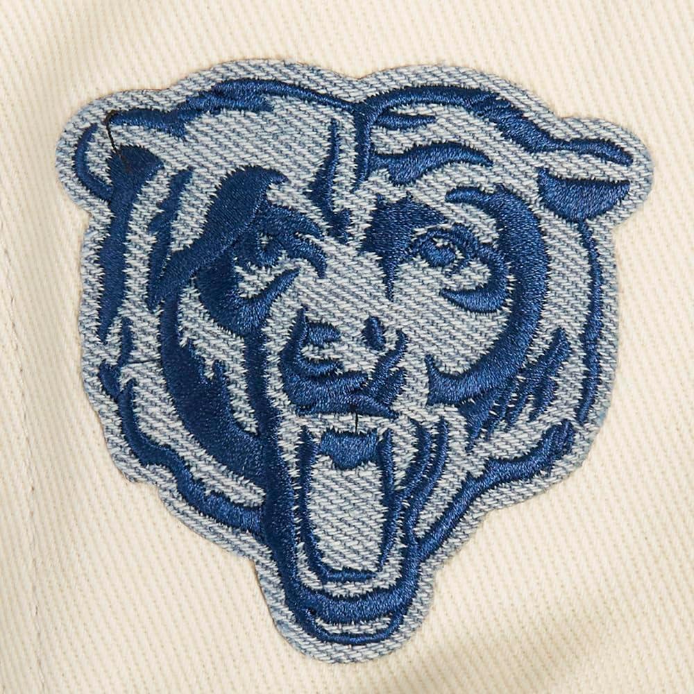 imagePro Standard Womens NFL Chicago Bears Varsity Blues Denim Jacket DenimLinen L