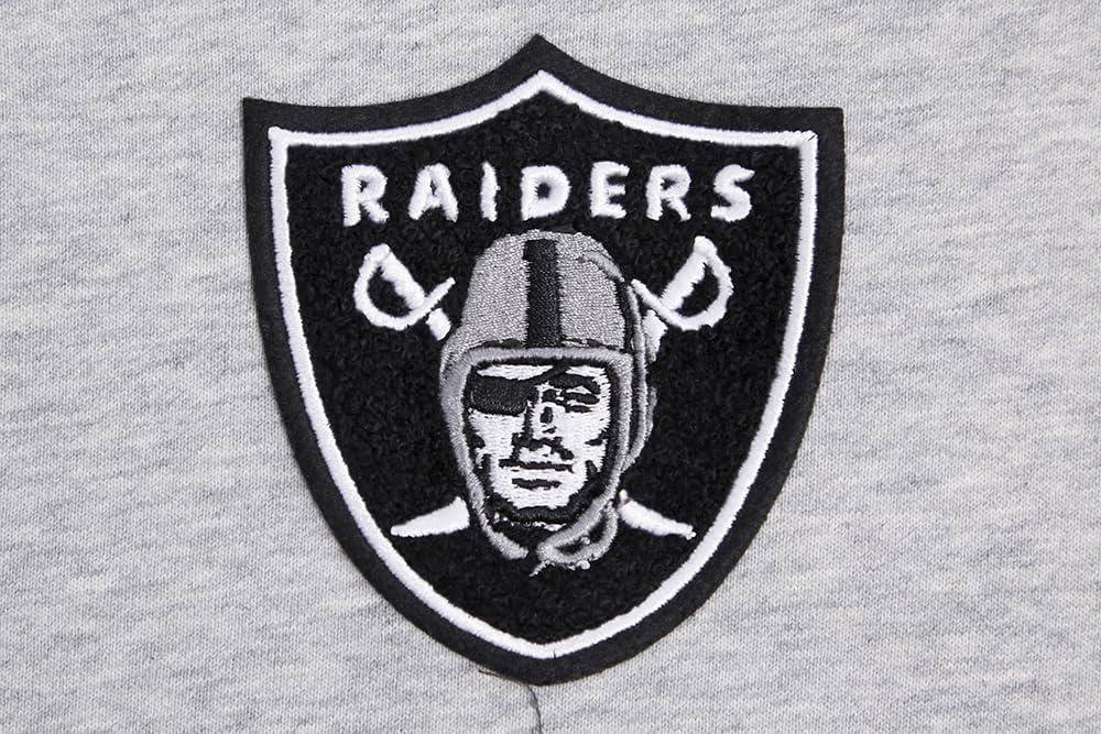 imagePro Standard Womens NFL Classic Chenille Brushed Back French Terry Cropped Pullover HoodieHeather Grey