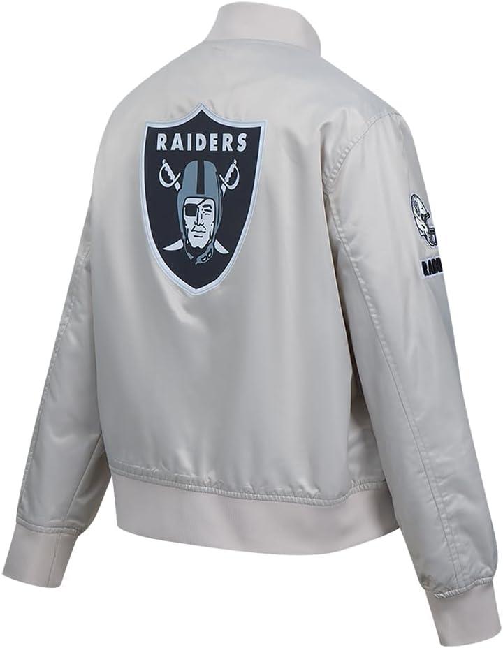 imagePro Standard Womens NFL Classic Chenille Satin JacketSilver