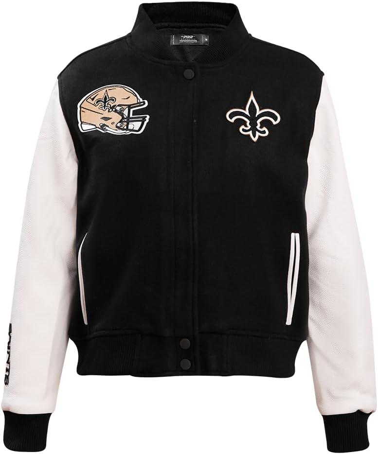 image:imagePro Standard Womens NFL Classic Chenille Varsity JacketBlack