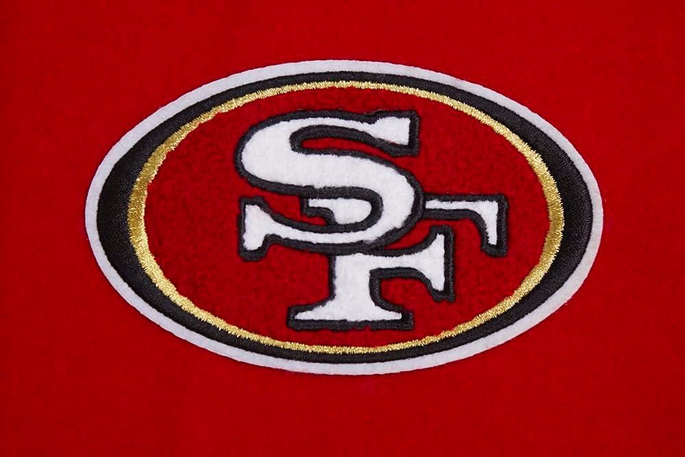 imagePro Standard Womens NFL Classic Chenille Varsity JacketRedWhite