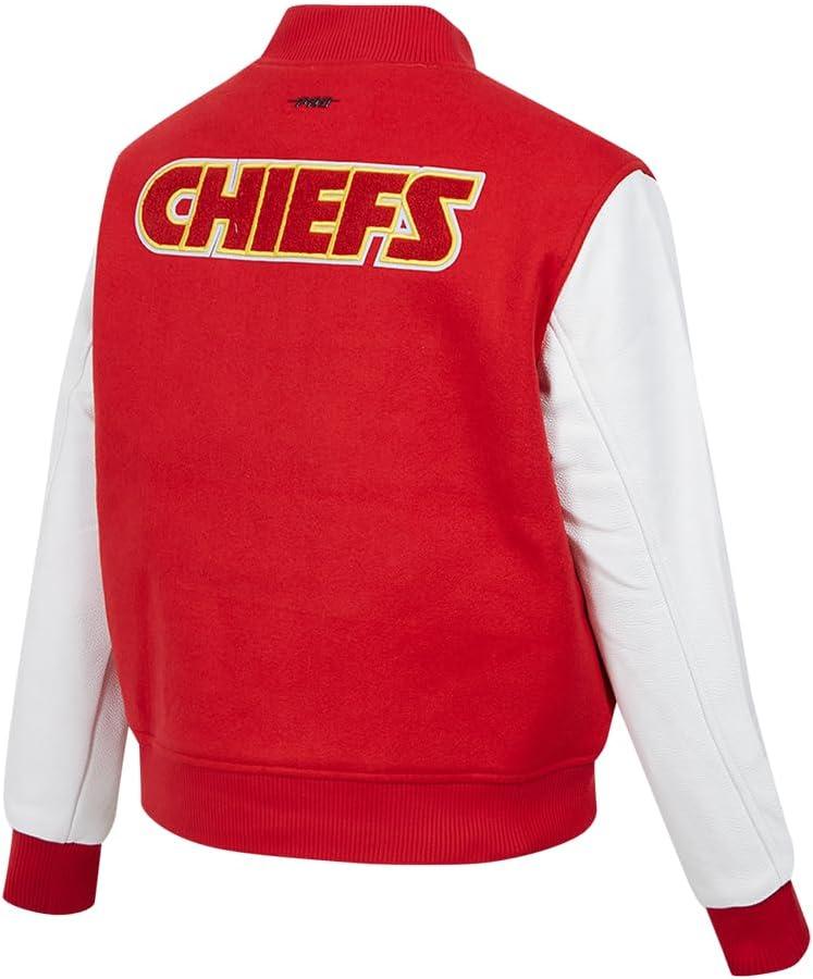 imagePro Standard Womens NFL Classic Chenille Varsity JacketRedWhite