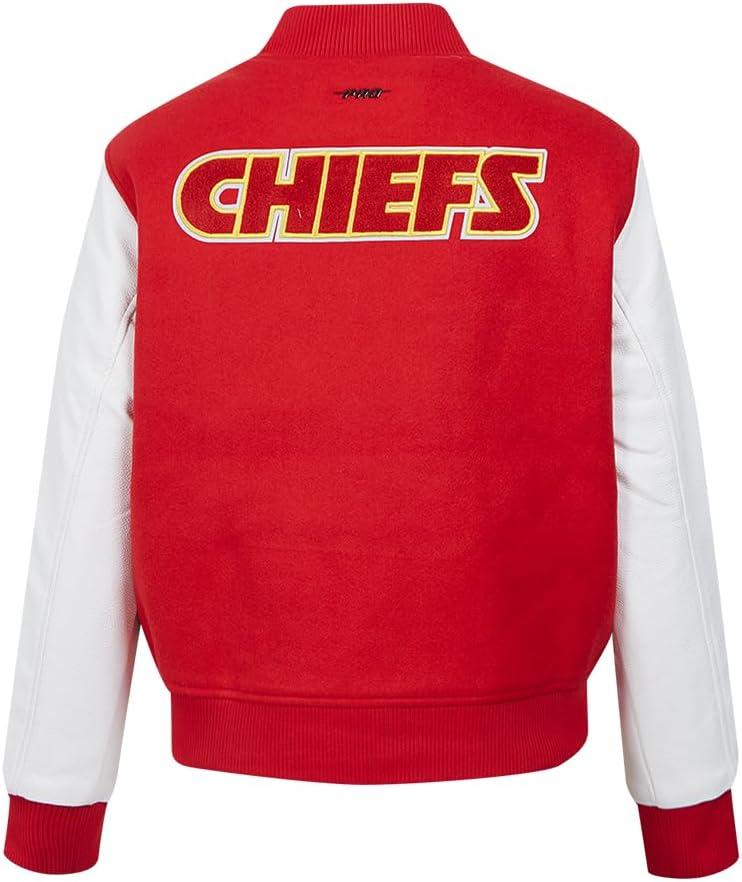 imagePro Standard Womens NFL Classic Chenille Varsity JacketRedWhite