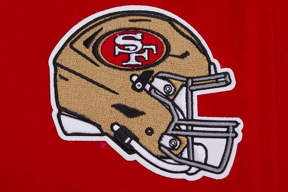 imagePro Standard Womens NFL Classic Chenille Varsity JacketRedWhite