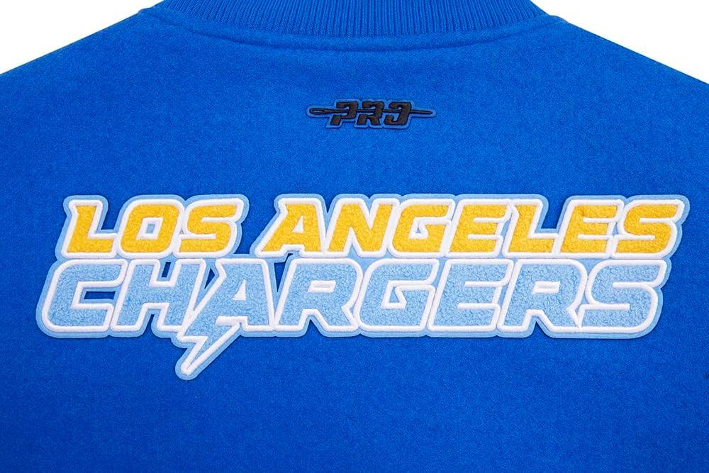 imagePro Standard Womens NFL Classic Chenille Varsity JacketRoyal BlueWhite