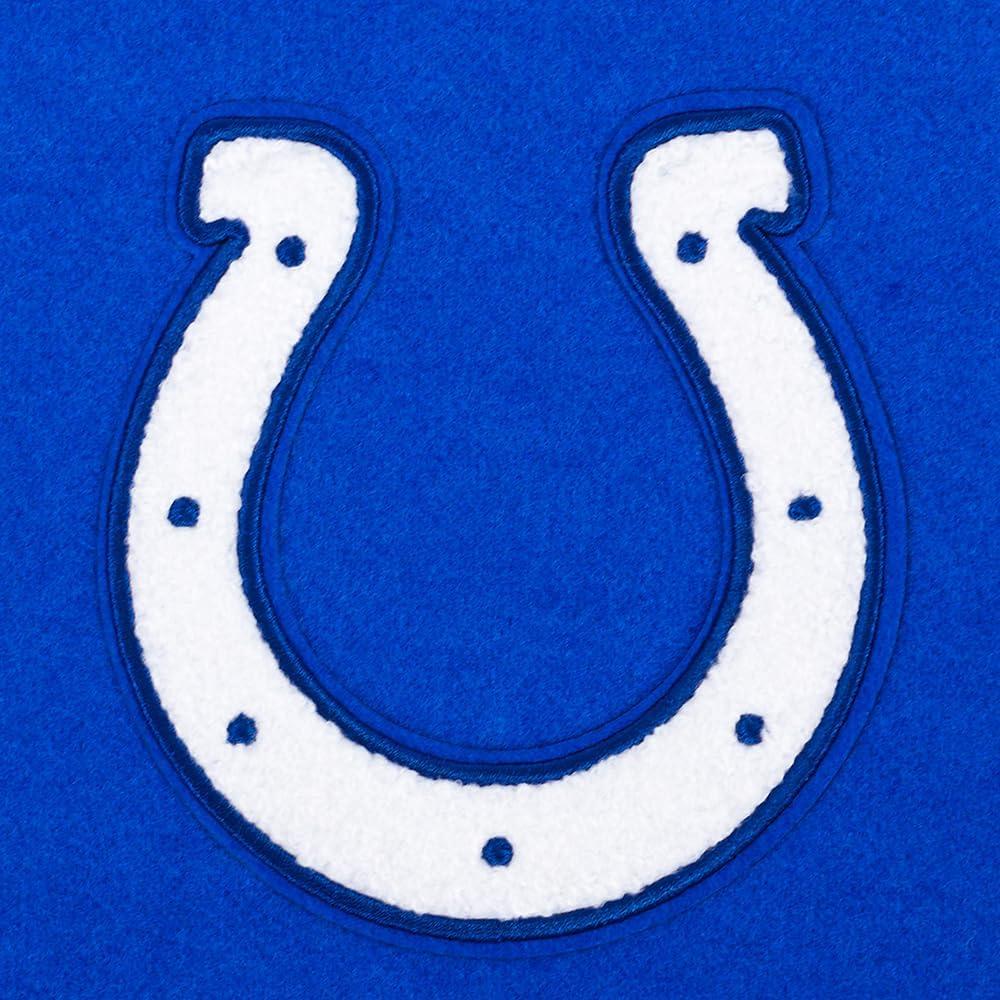 imagePro Standard Womens NFL Classic Chenille Varsity JacketRoyal BlueWhite