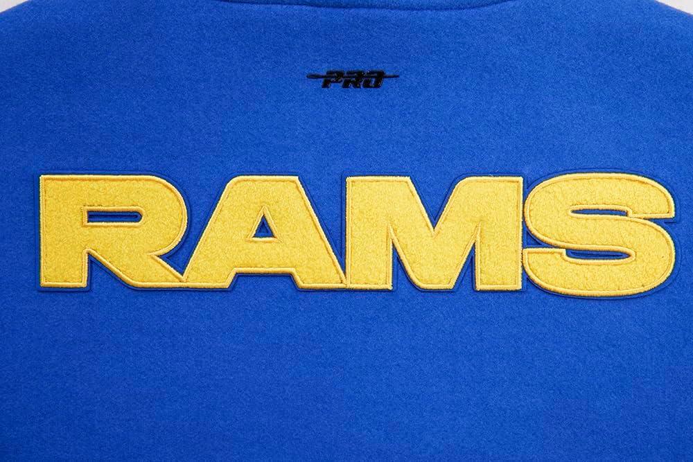 imagePro Standard Womens NFL Classic Chenille Varsity JacketRoyal BlueWhite