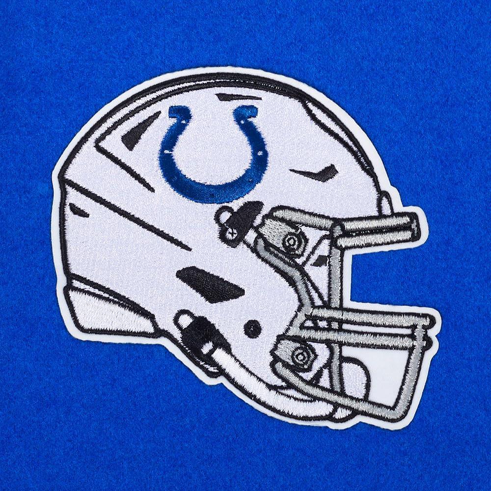 imagePro Standard Womens NFL Classic Chenille Varsity JacketRoyal BlueWhite