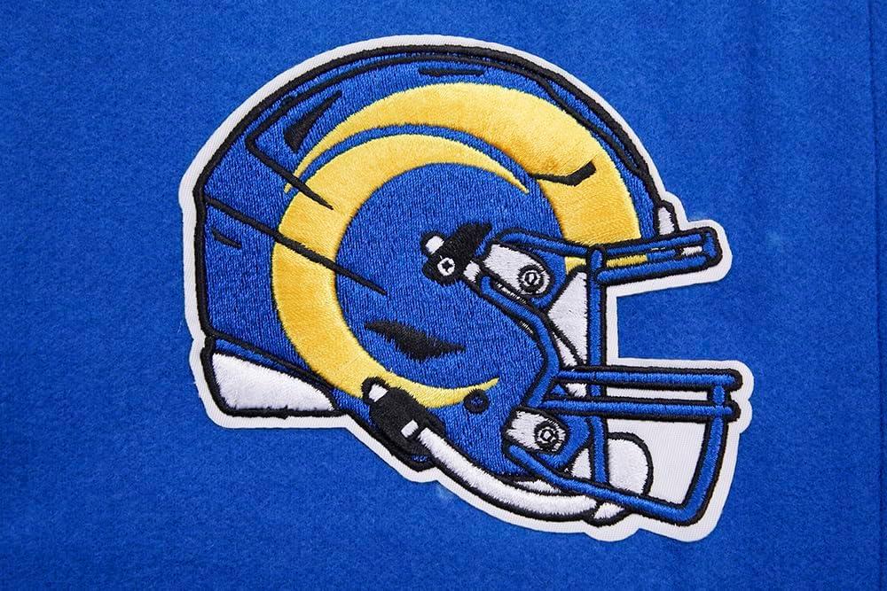 imagePro Standard Womens NFL Classic Chenille Varsity JacketRoyal BlueWhite